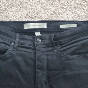 Vintage America Black High Rise Skinny Jeans